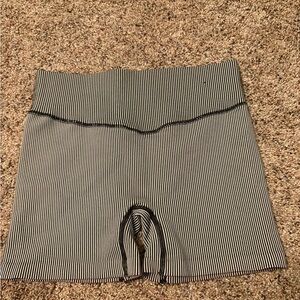 Striped High-Waisted Shorts